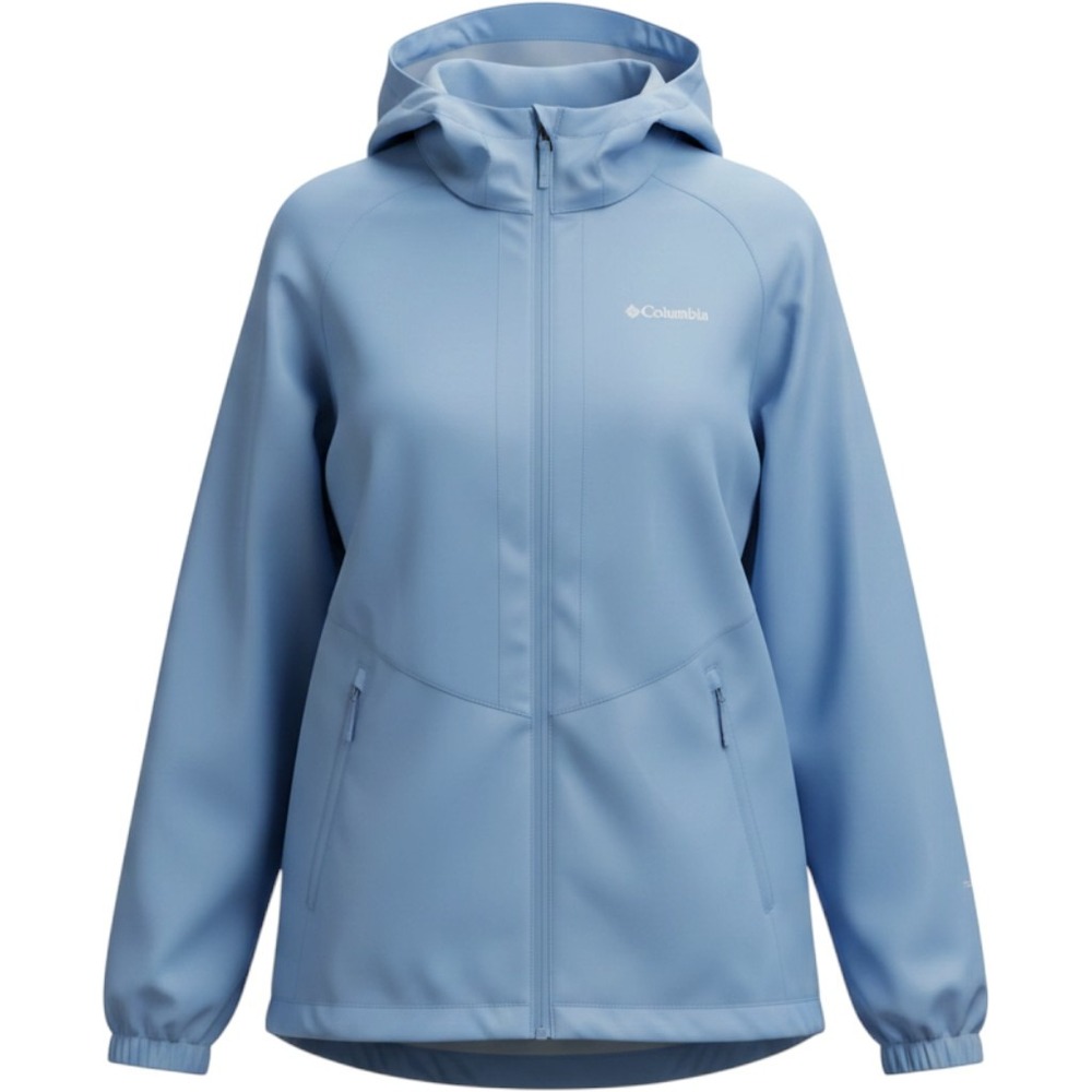 Columbia Switchback III Rain Jacket Women 2X Blue Excellent Hooded Full Zip